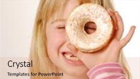  Presentation with vanilla - Theme featuring little girl eating cake little kid eating vanilla cake background and a coral colored foreground