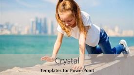  Presentation with qatar - Beautiful slide deck featuring little-girl-enjoying-panoramic-view backdrop and a lemonade colored foreground