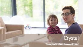  Presentation with cute - Presentation theme featuring little girl enjoying their free background and a coral colored foreground