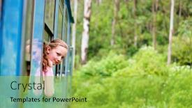  Presentation with sri lanka - Colorful presentation enhanced with little-girl-enjoying-train-ride backdrop and a yellow colored foreground