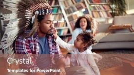  Presentation with atmosphere - Beautiful slide deck featuring little-girl-enjoys-drawing-indian backdrop and a coral colored foreground