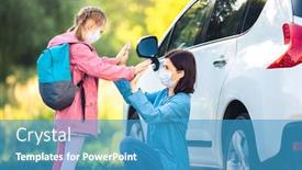  Presentation with high school psychology - PPT layouts with little-girl-giving-mother-high background and a teal colored foreground