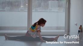  Presentation with social isolation - Theme with little-girl-have-online-training background and a gray colored foreground