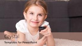  Presentation with remote - Cool new PPT layouts with nest and bright spring backdrop and a coral colored foreground