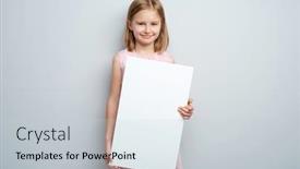  Presentation with vertical - PPT layouts featuring little-girl-holding-vertical-empty background and a light gray colored foreground
