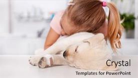  Presentation with doctor office - PPT theme enhanced with little girl hugging her injured background and a lemonade colored foreground