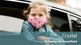  Presentation with car seat - Slide set with little-girl-in-a-medical background and a seafoam green colored foreground