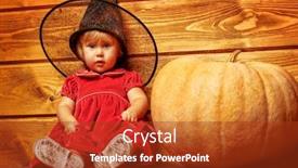  Presentation with kids fashion - Slide deck with little-girl-in-a-smart background and a tawny brown colored foreground