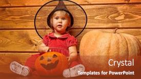  Presentation with kids fashion - PPT theme featuring little-girl-in-a-smart background and a crimson colored foreground