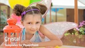  Presentation with fairy and dragons - Cool new theme with little girl in fairy costume backdrop and a  colored foreground