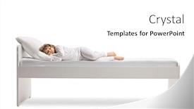  Presentation with sleeping - Presentation with little-girl-in-pajamas-sleeping background and a white colored foreground