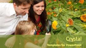  Presentation with parents - Presentation theme featuring little girl in red dress background and a tawny brown colored foreground