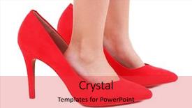  Presentation with white red employees - Amazing slide deck having little girl in red shoes backdrop and a red colored foreground