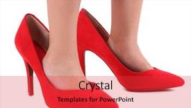  Presentation with shoes - Amazing slide set having little girl in red shoes backdrop and a red colored foreground