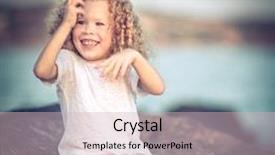  Presentation with rock - PPT layouts enhanced with little girl in white dress background and a soft green colored foreground