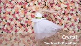  Presentation with ballerina - Audience pleasing slide set consisting of little girl in white gown backdrop and a  colored foreground