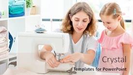  Presentation with sew - Presentation enhanced with little-girl-is-taught background and a lemonade colored foreground