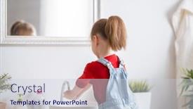  Presentation with hygiene - Colorful slide set enhanced with little-girl-is-washing-hands backdrop and a lemonade colored foreground