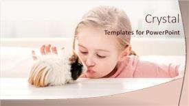  Presentation with guinea pig - Cool new slides with little-girl-kissing-guinea-pig backdrop and a lemonade colored foreground