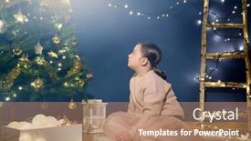  Presentation with christmas magic - Presentation featuring little-girl-laying-near background and a coral colored foreground