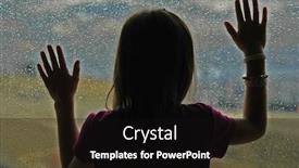  Presentation with rainy day - PPT theme enhanced with little girl looking out window on a rainy day background and a black colored foreground