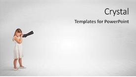  Presentation with cute - Audience pleasing slide deck consisting of little girl looking through spyglass backdrop and a white colored foreground