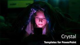  Presentation with night - Theme consisting of little-girl-lying-in-bed background and a black colored foreground