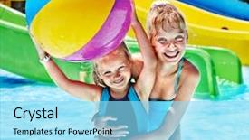  Presentation with solar water splitting - Slide deck consisting of little girl on water slide background and a arctic colored foreground