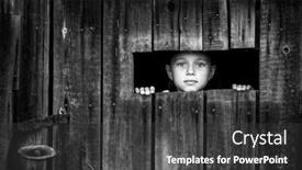  Presentation with black girl - Presentation theme enhanced with little-girl-out-peeks-anxiously background and a  colored foreground