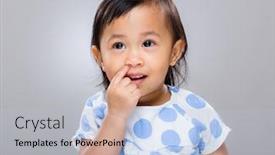  Presentation with nose - Colorful presentation theme enhanced with little-girl-pick-nose backdrop and a light blue colored foreground
