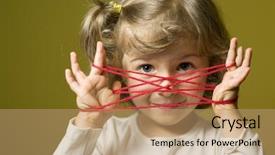  Presentation with cats - Cool new presentation theme with little girl playing cats cradle game backdrop and a coral colored foreground