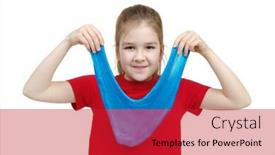  Presentation with stretching - Slide deck featuring little-girl-playing-with-slime background and a red colored foreground