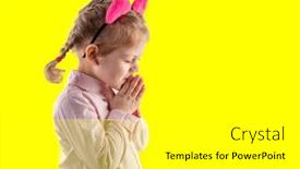  Presentation with faith - Amazing theme having little-girl-pray-faith backdrop and a white colored foreground
