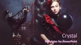  Presentation with princess - Colorful slide deck enhanced with little-girl-princess-is-sitting backdrop and a wine colored foreground