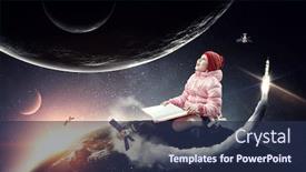  Presentation with girl reading - Slide set having little-girl-reading-a-book background and a navy blue colored foreground