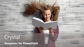  Presentation with airflow - Slides consisting of little-girl-reding-a-book background and a gray colored foreground