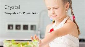 Presentation with child eat - Slide set featuring little-girl-refuses-to-eat background and a light gray colored foreground
