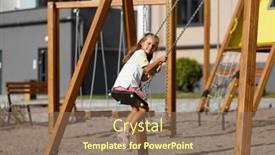  Presentation with swing - Theme featuring little-girl-ride background and a coral colored foreground