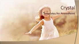  Presentation with country - Beautiful slides featuring little girl running in country field in summer backdrop and a lemonade colored foreground