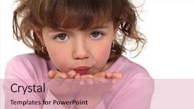  Presentation with kiss - Cool new slide set with little girl sending a kiss backdrop and a lemonade colored foreground