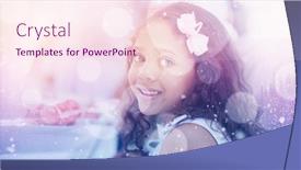  Presentation with pine trees - Colorful PPT theme enhanced with little girl sitting at table for christmas dinner against snow covered pine trees on lakeside backdrop and a pink colored foreground