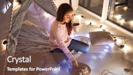  Presentation with childrens - Slide deck consisting of little girl sitting inside childrens background and a tawny brown colored foreground