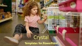  Presentation with rodent - PPT theme having little-girl-sitting-on-pet background and a tawny brown colored foreground