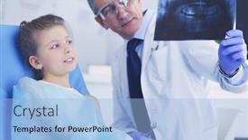  Presentation with office - PPT theme featuring little-girl-sitting background and a light blue colored foreground