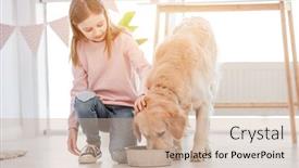  Presentation with floor - Theme with little-girl-sitting background and a coral colored foreground
