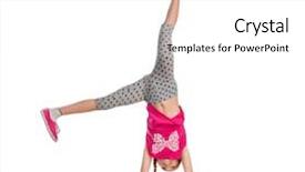  Presentation with studio - PPT layouts consisting of little girl turning handsprings background and a white colored foreground