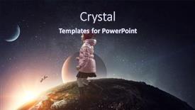  Presentation with alone - Amazing theme having little-girl-walking-at-night backdrop and a wine colored foreground