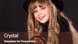  Presentation with crystal ball - Amazing slides having little girl witch holding crystal ball fortune telling backdrop and a tawny brown colored foreground