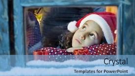  Presentation with orchestra silhouettemusic outside - Cool new slides with little girl with a santa backdrop and a light blue colored foreground