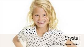  Presentation with fun brain - Presentation theme consisting of little girl with a sassy background and a  colored foreground